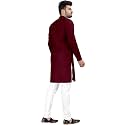 Men39s Maroon Kurta Full Sleeve Mandarin Collar