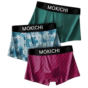 Mens Microfiber Printed Boxer Briefs for Men