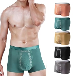 Mens Mid-Rise Magnetic Boxer Briefs Breathable