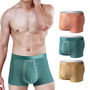 Mens Mid-Rise Magnetic Boxer Briefs Breathable