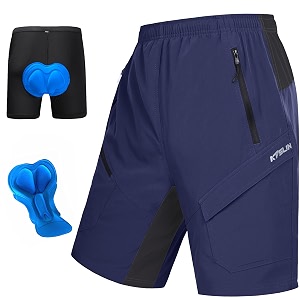 Mens Mountain Bike Shorts 3D Padded Baggy
