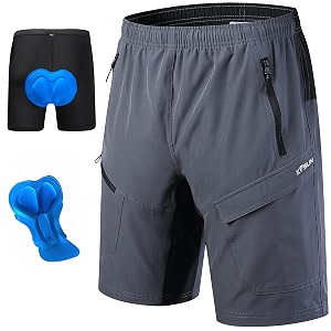 Mens Mountain Bike Shorts 3D Padded Baggy