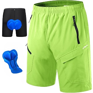 Mens Mountain Bike Shorts 3D Padded Baggy