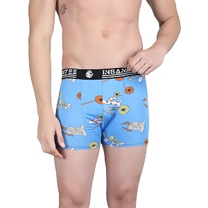 Mens Nylon Stretch Printed Trunk Ultra-Soft
