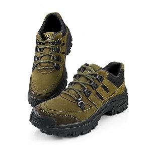 Mens Olive Green Casual Lace Up Outdoor