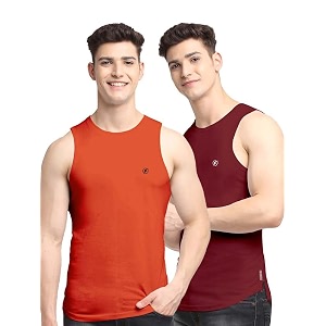 men39s pack of 2 innerwear solid round neck sleeveless side cut vest sando for boy39s - regular fit