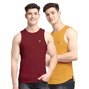men39s pack of 2 innerwear solid round neck sleeveless side cut vest sando for boy39s - regular fit