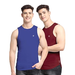 men39s pack of 2 innerwear solid round neck sleeveless side cut vest sando for boy39s - regular fit