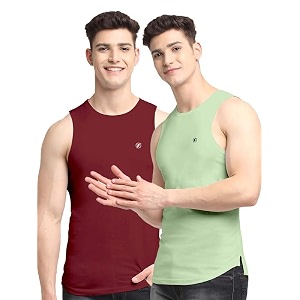 men39s pack of 2 innerwear solid round neck sleeveless side cut vest sando for boy39s - regular fit