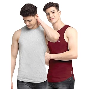 men39s pack of 2 innerwear solid round neck sleeveless side cut vest sando for boy39s - regular fit