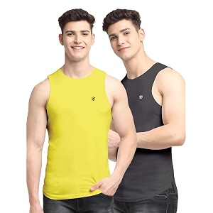 men39s pack of 2 innerwear solid round neck sleeveless side cut vest sando for boy39s - regular fit