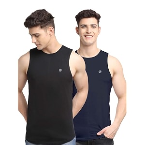 men39s pack of 2 innerwear solid round neck sleeveless side cut vest sando for boy39s - regular fit