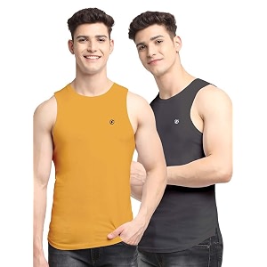 men39s pack of 2 innerwear solid round neck sleeveless side cut vest sando for boy39s - regular fit