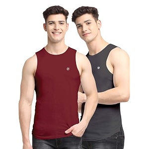 men39s pack of 2 innerwear solid round neck sleeveless side cut vest sando for boy39s - regular fit