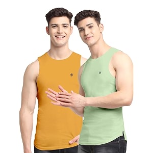 men39s pack of 2 innerwear solid round neck sleeveless side cut vest sando for boy39s - regular fit