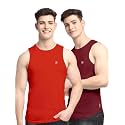 Men's Pack of 2 Innerwear Solid Round Neck Sleeveless Side Cut Vest Sando for Boy's - Regular Fit