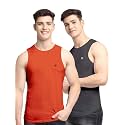 Men's Pack of 2 Innerwear Solid Round Neck Sleeveless Side Cut Vest Sando for Boy's - Regular Fit