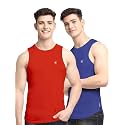 Men's Pack of 2 Innerwear Solid Round Neck Sleeveless Side Cut Vest Sando for Boy's - Regular Fit