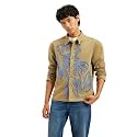 Men39s Patchwork Khaki Shacket