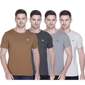 Mens Plain Solid Regular Fit Half Sleeve
