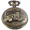 Men's Pocket Watch, Arabic Digital Dial Pocket Watches with Chain for Men