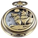 Men's Pocket Watch, Arabic Digital Dial Pocket Watches with Chain for Men