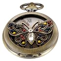 Men's Pocket Watch, Arabic Digital Dial Pocket Watches with Chain for Men