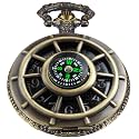 Men's Pocket Watch, Arabic Digital Dial Pocket Watches with Chain for Men