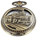 Men's Pocket Watch, Arabic Digital Dial Pocket Watches with Chain for Men