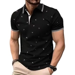 Mens Polo T-Shirt Grey Short Sleeve Casual