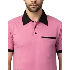 Mens Polo T-Shirt Grey Short Sleeve Casual