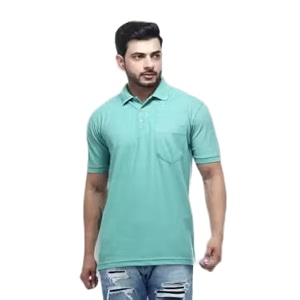 Mens Polo T-Shirt Grey Short Sleeve Casual
