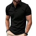 Men39s Polo T-Shirt Grey Short Sleeve Casual