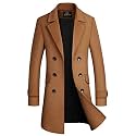 Men39s Premium Wool Blend Double Breasted Long