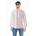 Men39s Printed Cotton Blend Full Sleeve Straight