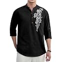 Men39s Printed Cotton Blend Short Kurta 