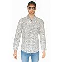 Men39s Printed Cotton Blend Full Sleeve Straight
