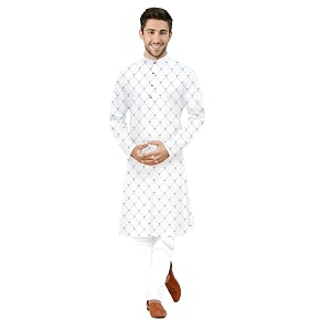 Mens Printed Cotton Kurta