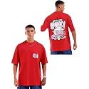 Men39s Printed Round Neck Oversized Longline Drop
