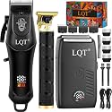 Hair Clippers for Men Professional, Beard Trimmer Kits & Sets, Electric Shavers, Hair Clippers & Trimmer Ceramic T-Blade, for Barber,for Men (Black)