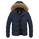 Men's Puffer Jacket Winter Coat Puffy Parka with Fur Hood Waterproof &amp; Windproof Shell Fleece lining 4 Pockets