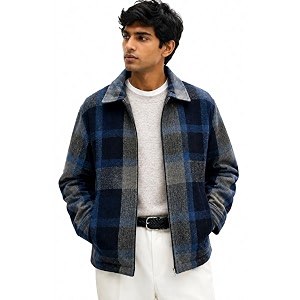 Mens Quilted Winter Jacket Full Sleeves Puffer
