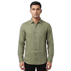 Mens Regular Fit 100 Cotton Solid Casual