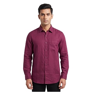 Mens Regular Fit 100 Cotton Solid Casual