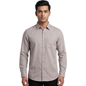 Mens Regular Fit 100 Cotton Solid Casual