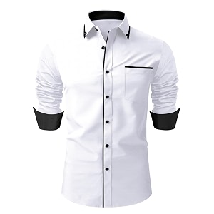 Mens Regular Fit Casual Shirt Solid Pattern