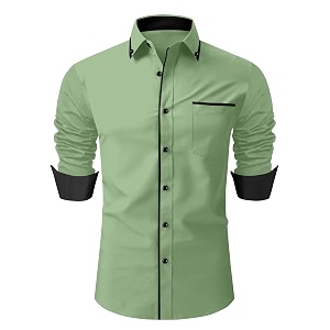 Mens Regular Fit Casual Shirt Solid Pattern