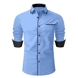 Mens Regular Fit Casual Shirt Solid Pattern