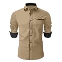 Men39s Regular Fit Casual Shirt Solid Pattern