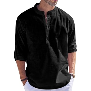 Mens Regular Fit Cotton Blend Casual Kurta